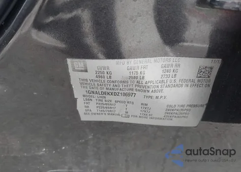 2013 Chevrolet Equinox 1Lt z USA, uszkodzony, nr VIN 1GNALDEKXDZ106977